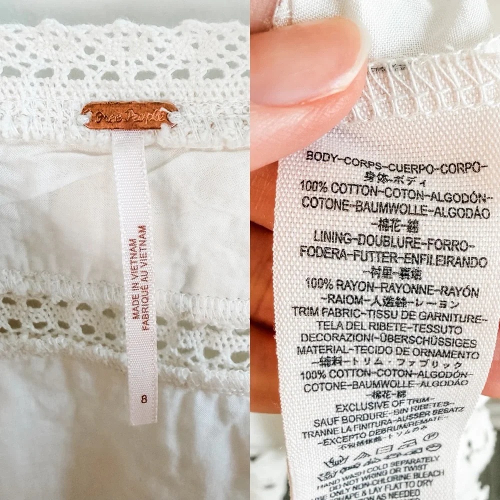 Free People Cross My Heart Crotchet Mini Dress - Picture 15 of 15